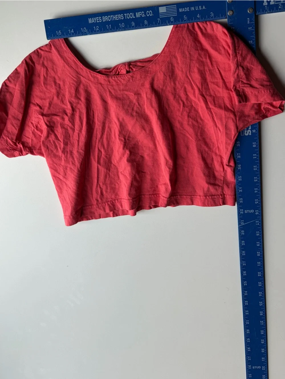Y2K Classic Women’s Crop Top - Bow Back Design Coral Pink